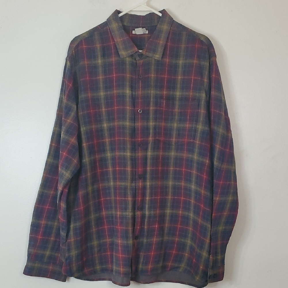 Carbon2Cobalt Mens Plaid Flannel Size Extra Large Lined Cotton Lumberjack Preppy